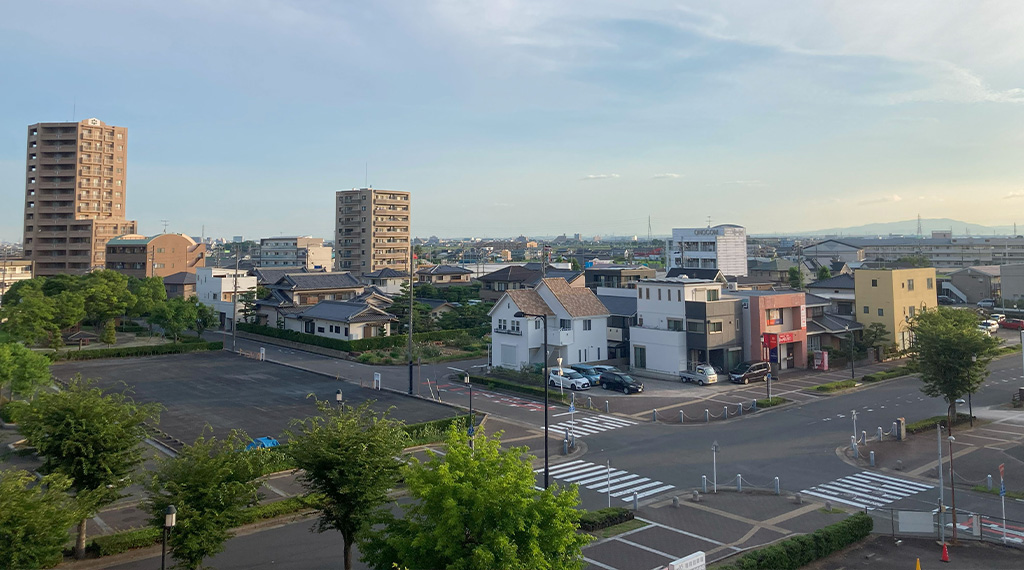 住まいのマンションからの景色