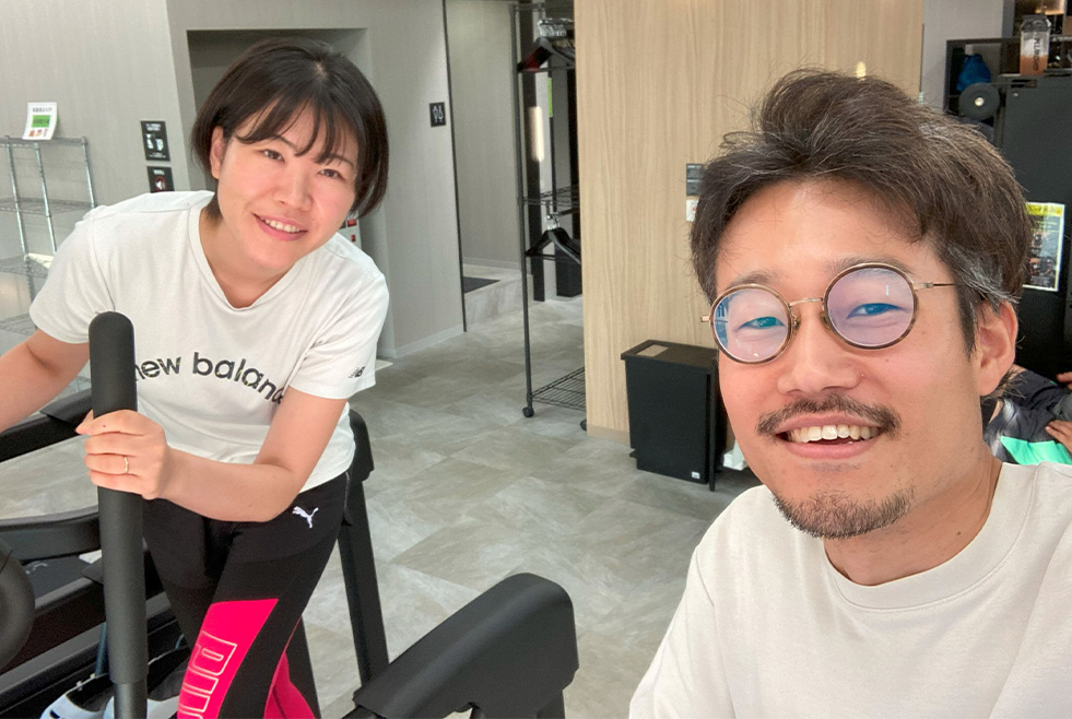 妻と私 運動中゙