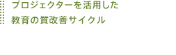 プロジェクターを活用した教育の質改善サイクル