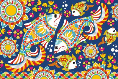 マドバニ絵画の例