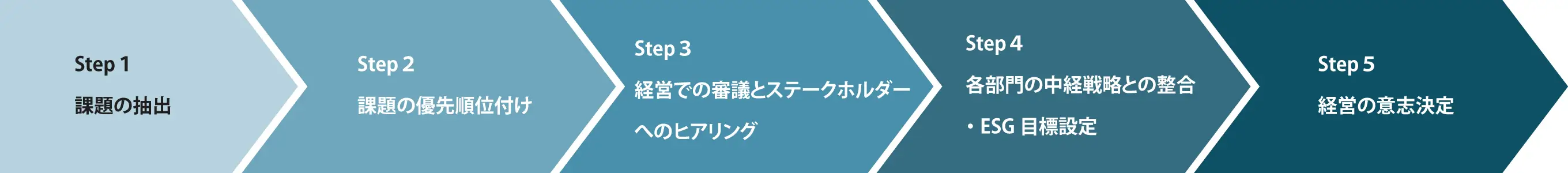 画像：マテリアリティ特定・改定プロセス