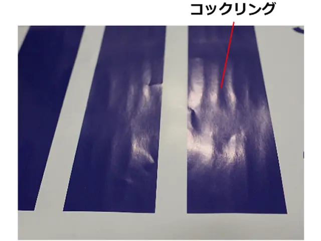 従来乾燥技術による印刷画像の写真